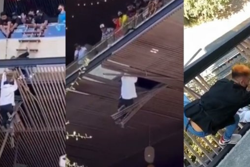 Hombre cae del segundo piso de una plaza comercial en San Nicolás ...